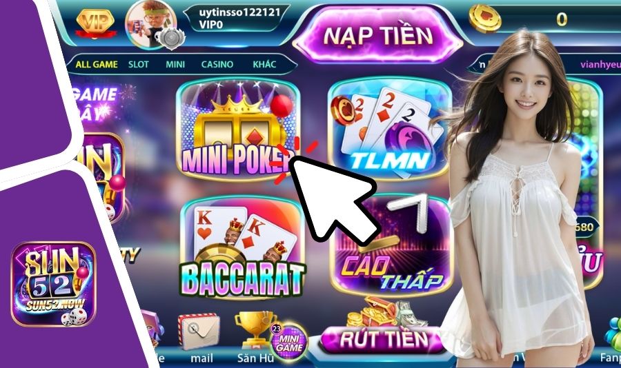 Mini Poker Sun52 – game tầm cỡ không nên bỏ lỡ