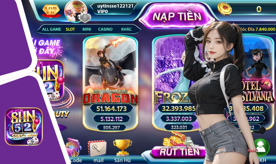 Những game nổ hũ Sun52 đáng cược