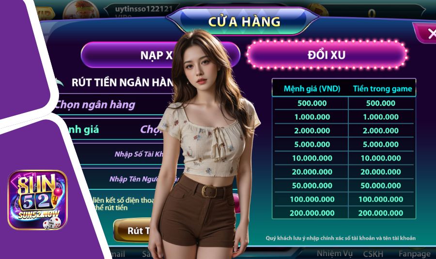 Sun52 đảm bảo sự chặt chẽ khi thanh toán