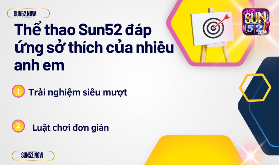 Thể thao Sun52 đáp ứng sở thích của nhiều anh em