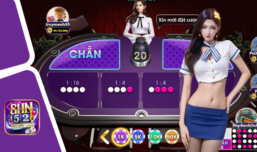 Thiết kế độc đáo của game Xóc Đĩa tại cổng game Sun52